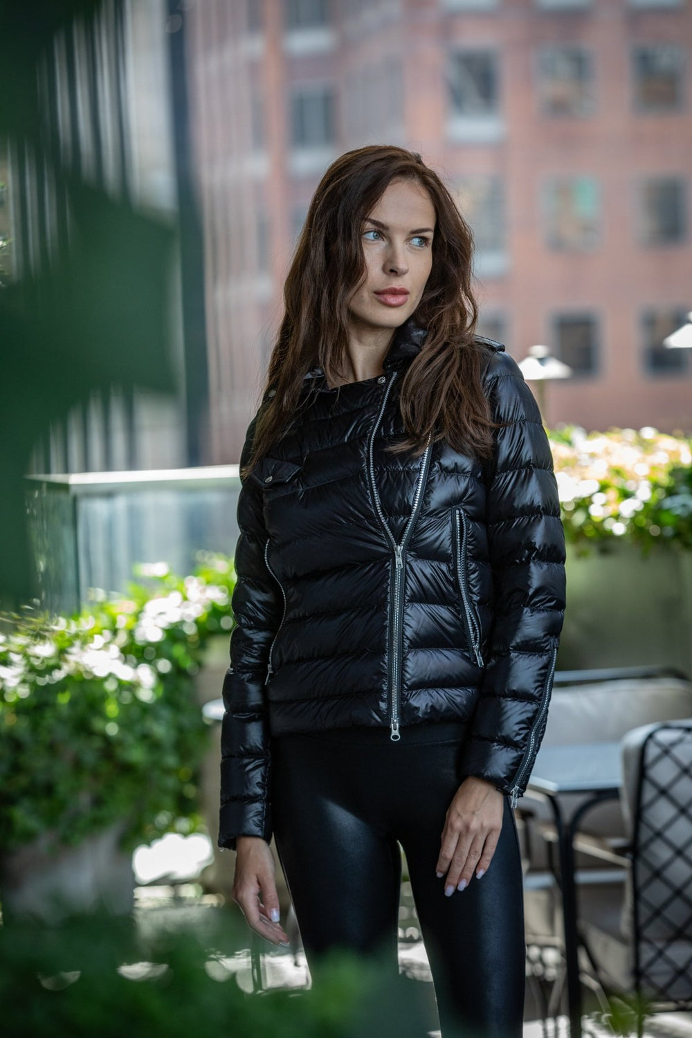 The Silverstone | Down Motorcycle Jacket | Midnight Black - Cotes of London