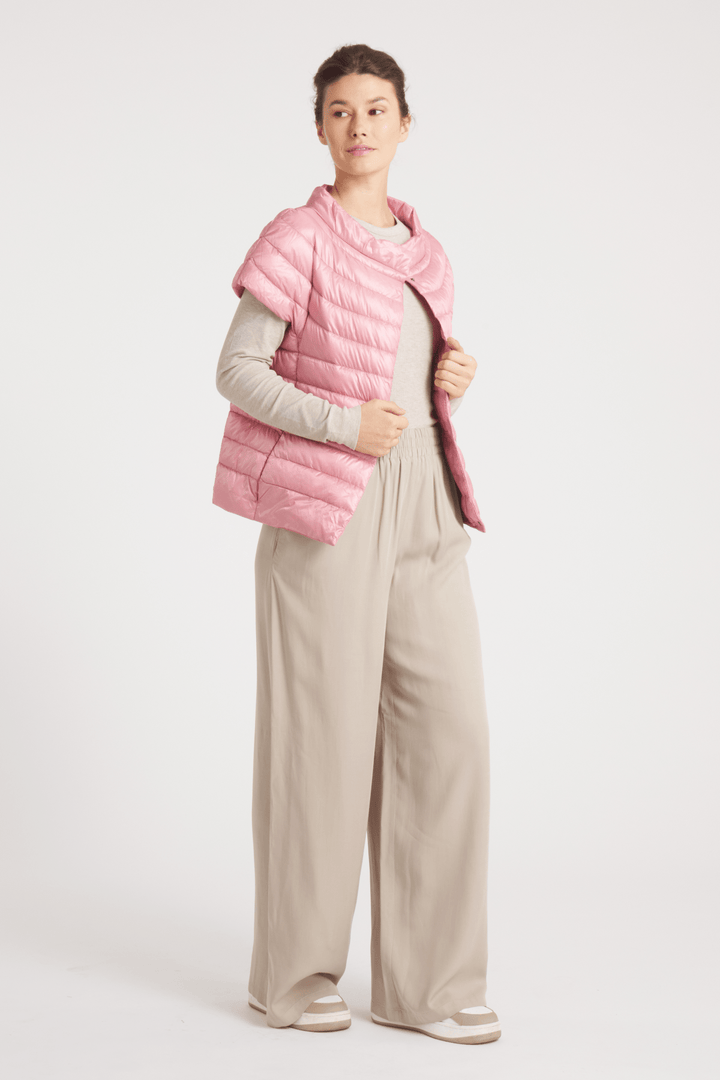 The St Barts | Down Vest | Dusty Rose - Cotes of London