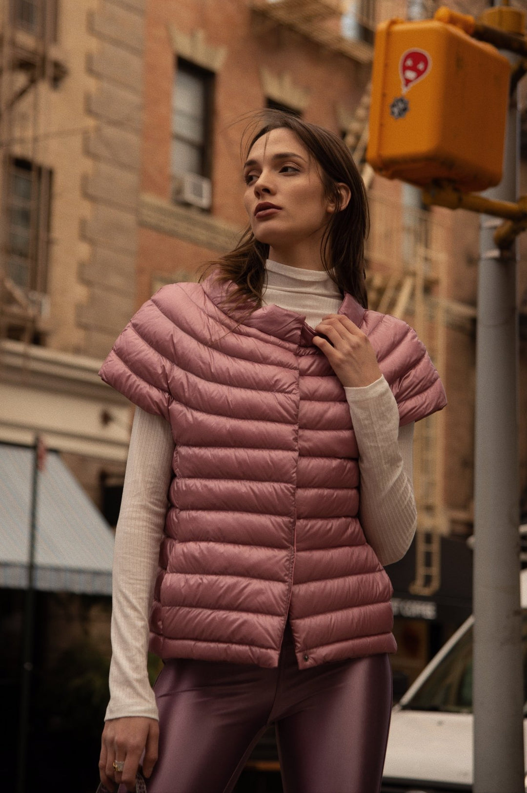 The St Barts | Down Vest | Dusty Rose - Cotes of London