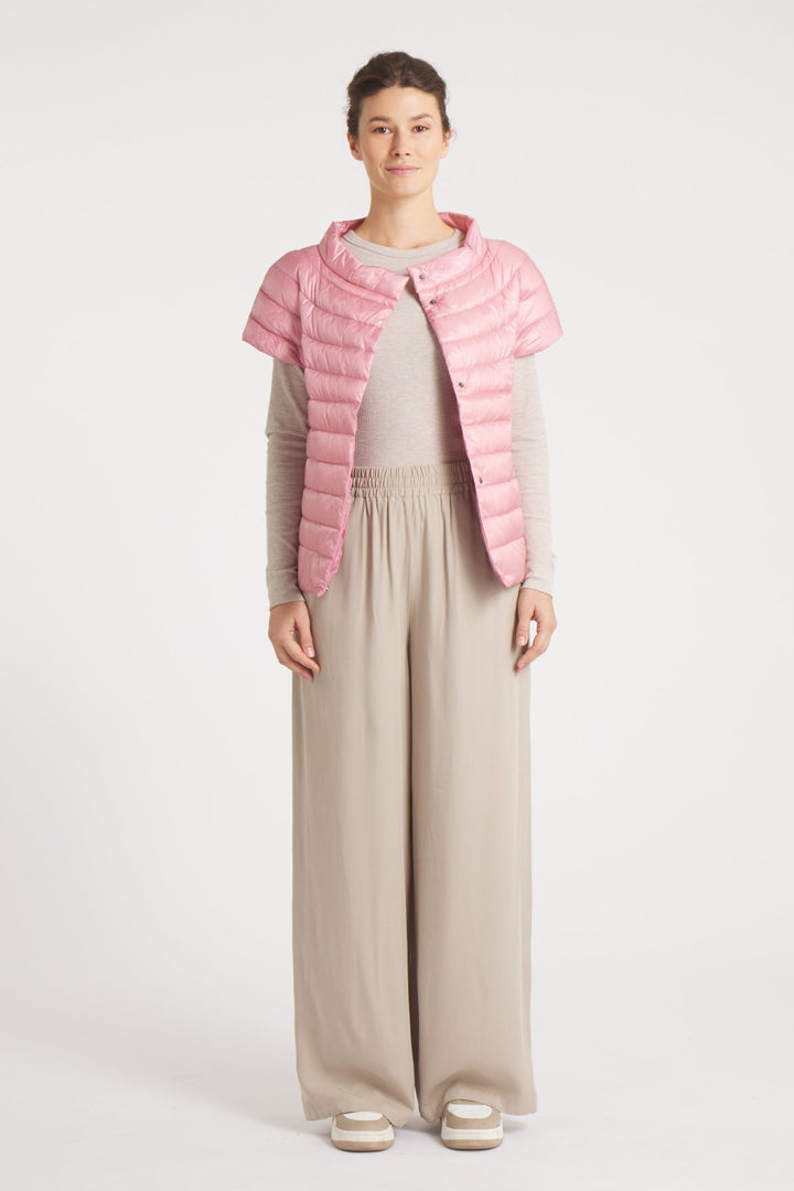 The St Barts | Down Vest | Dusty Rose - Cotes of London