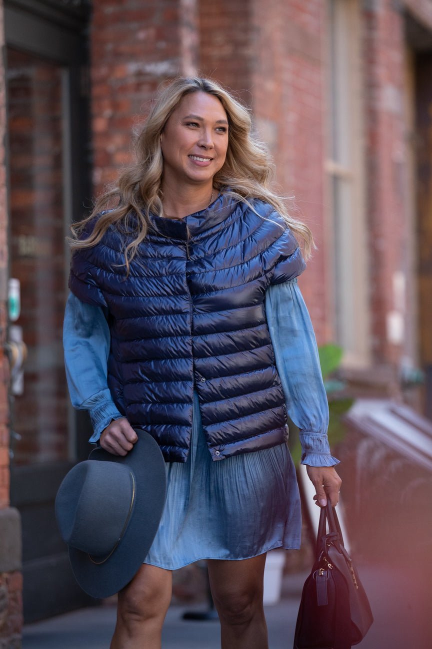 The St Barts | Down Vest | Navy - Cotes of London