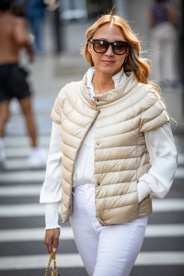 The St Barts | Down Vest | Taupe - Cotes of London