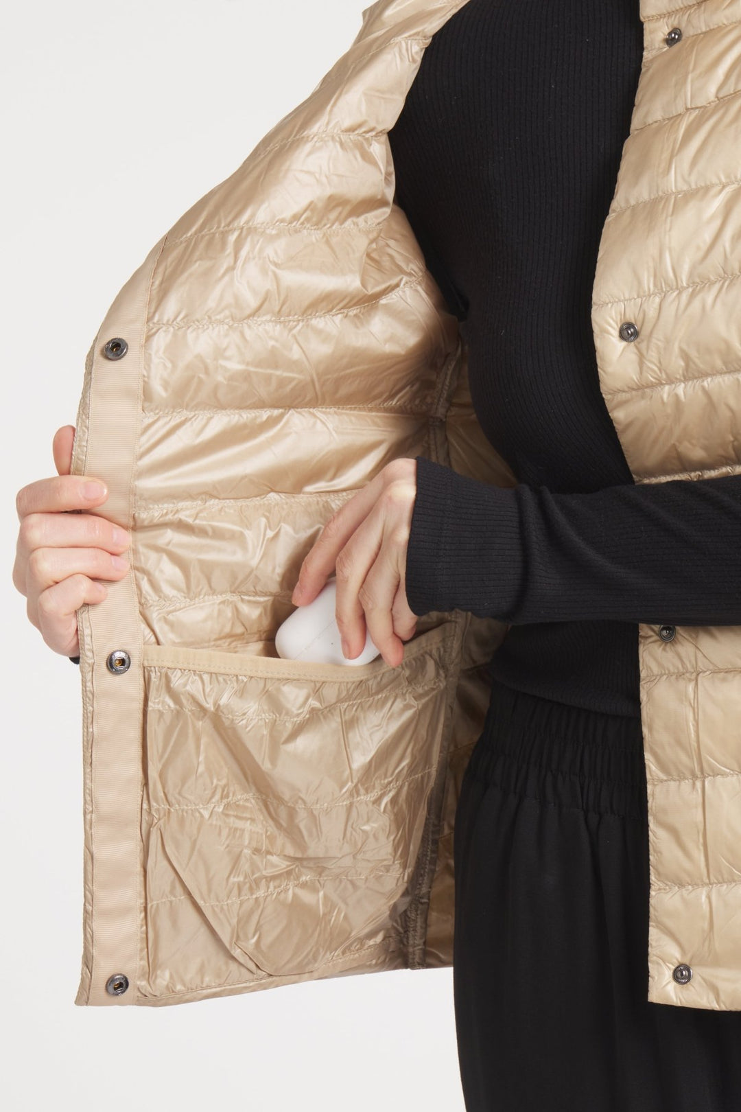 The St Barts | Down Vest | Taupe - Cotes of London