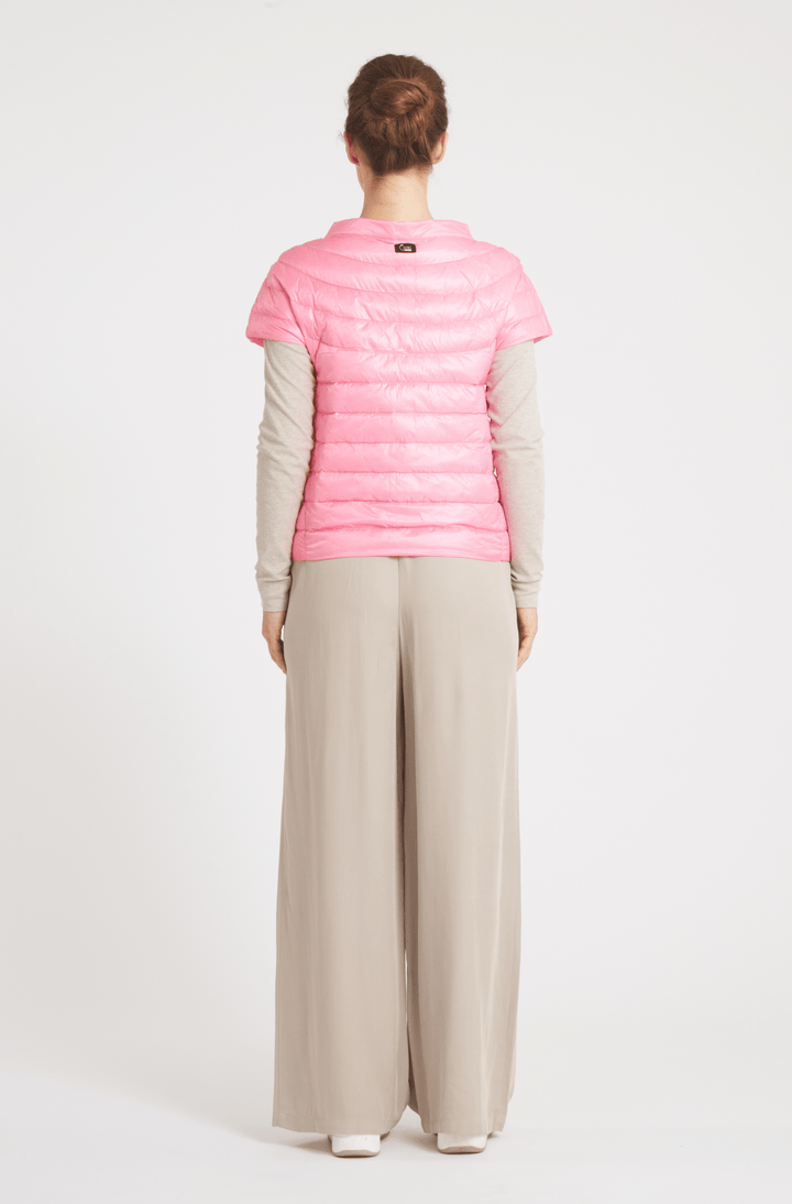 The St Ives | Down Vest | Bubble Gum Pink - Cotes of London