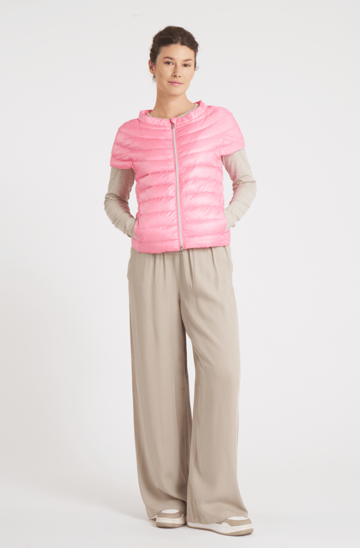 The St Ives | Down Vest | Bubble Gum Pink - Cotes of London