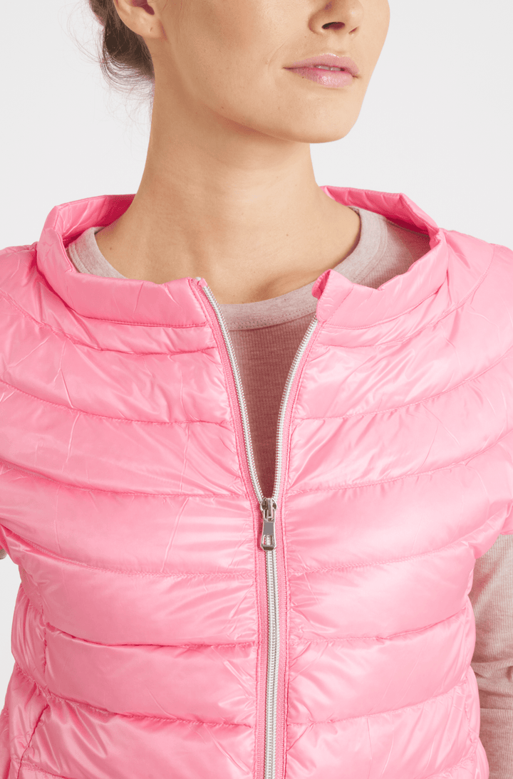 The St Ives | Down Vest | Bubble Gum Pink - Cotes of London