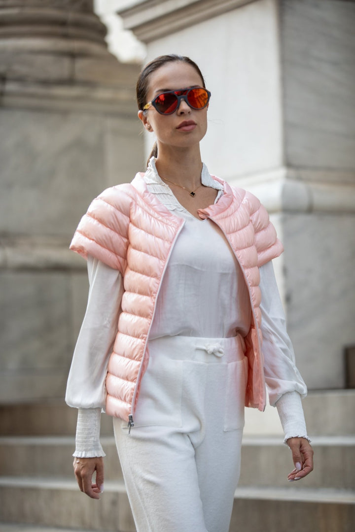 The St Ives | Down Vest | Champagne Pink - Cotes of London