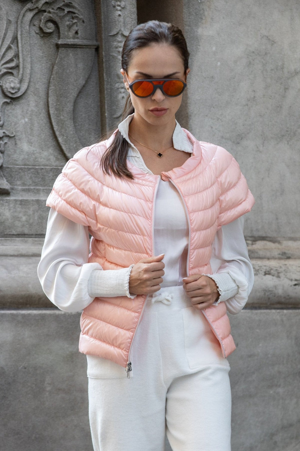 The St Ives | Down Vest | Champagne Pink - Cotes of London