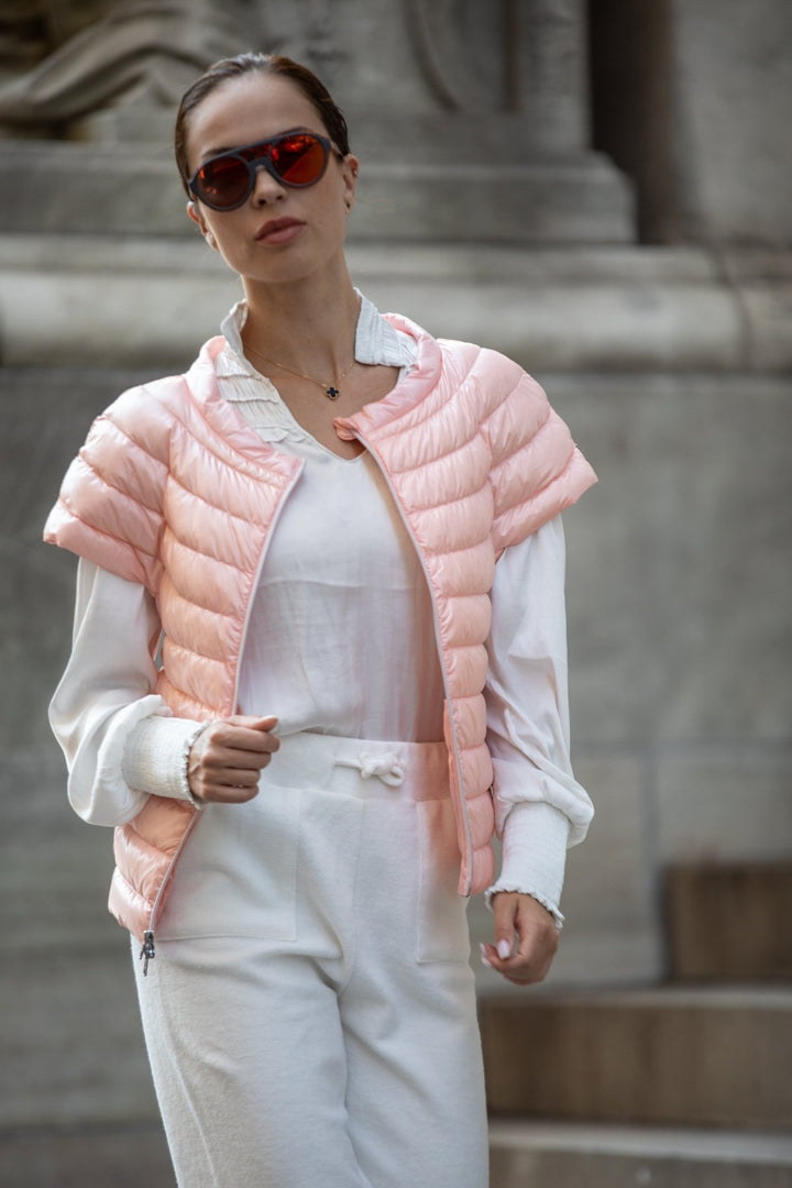 The St Ives | Down Vest | Champagne Pink - Cotes of London