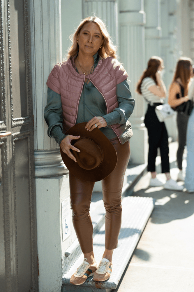 The St Ives | Down Vest | Dusty Rose - Cotes of London