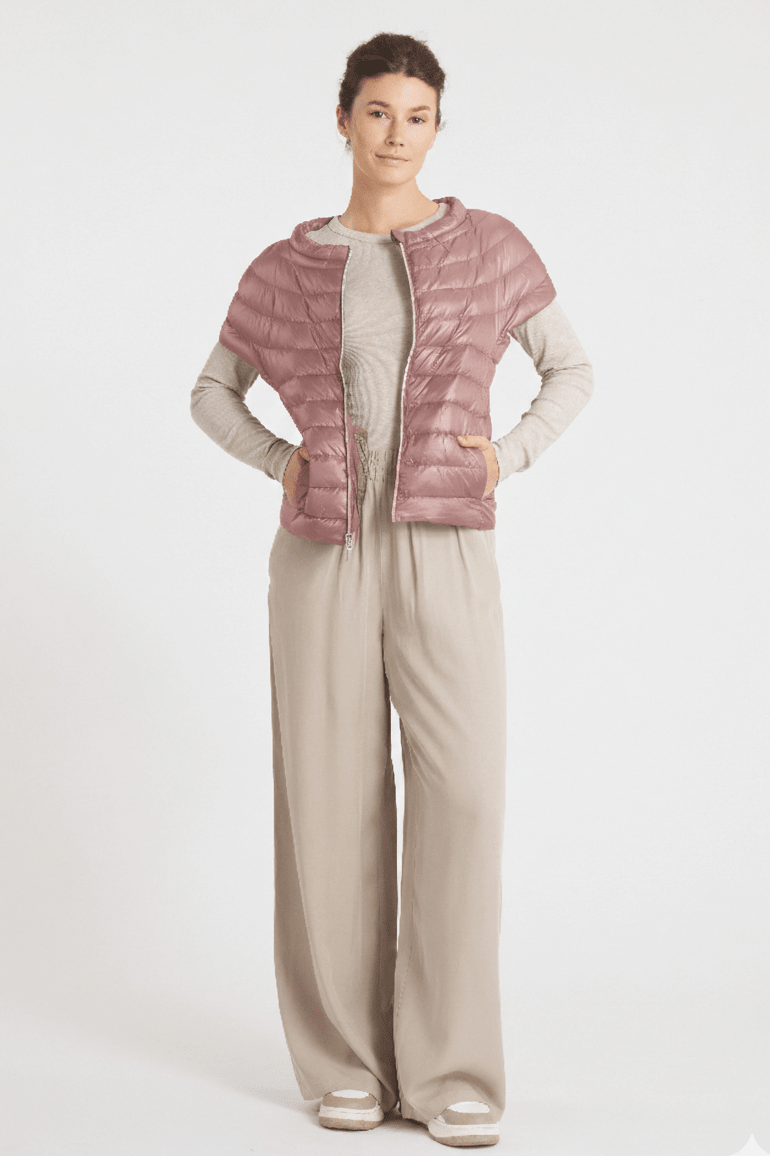 The St Ives | Down Vest | Dusty Rose - Cotes of London