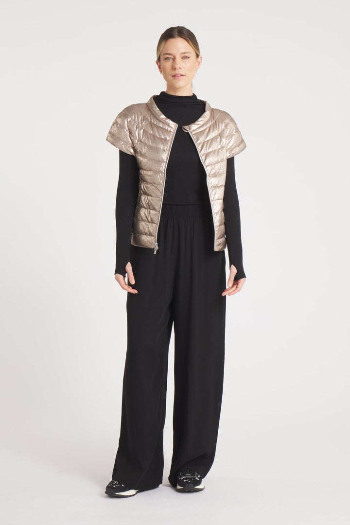 The St Ives | Down Vest Metallic Gold - Cotes of London