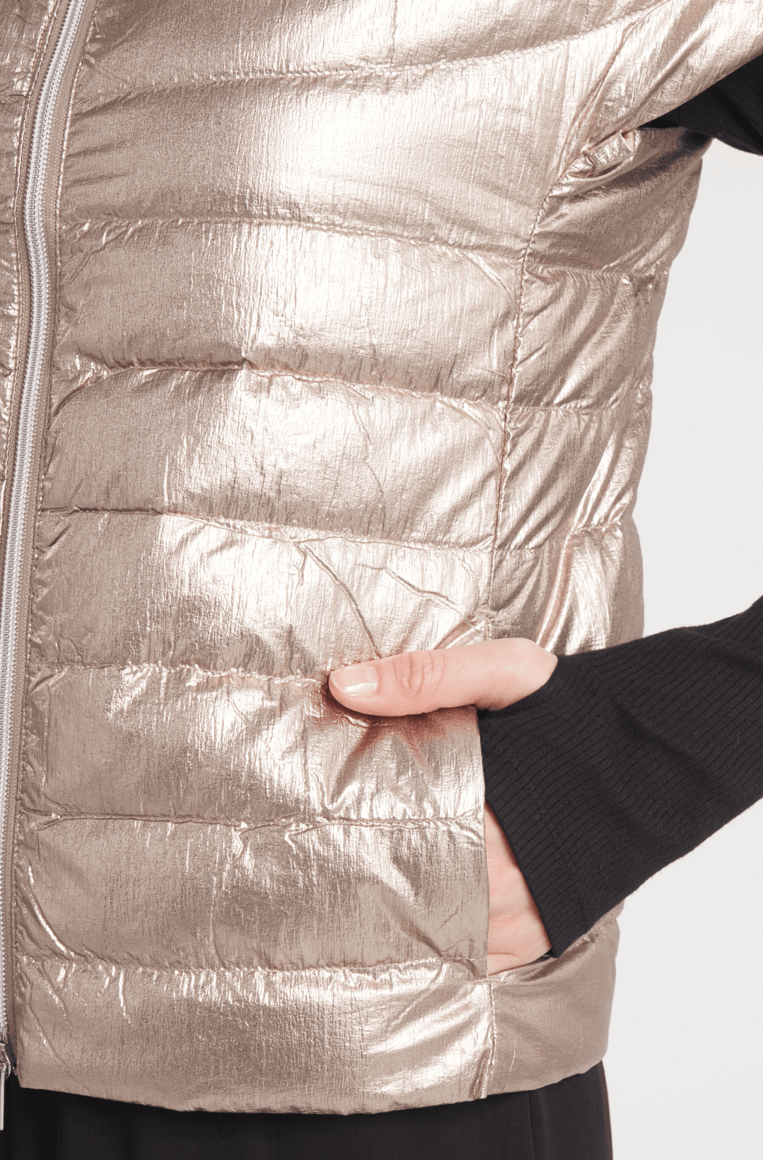 The St Ives | Down Vest Metallic Gold - Cotes of London