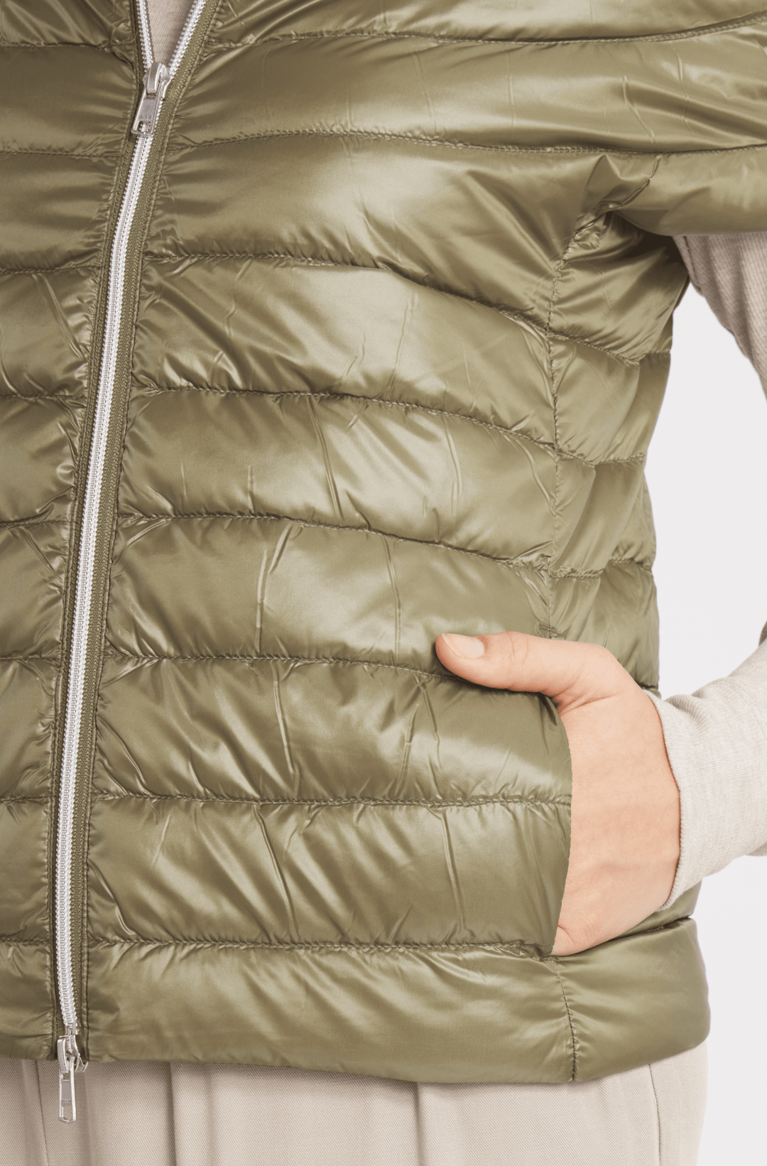 The St Ives | Down Vest | Olive - Cotes of London
