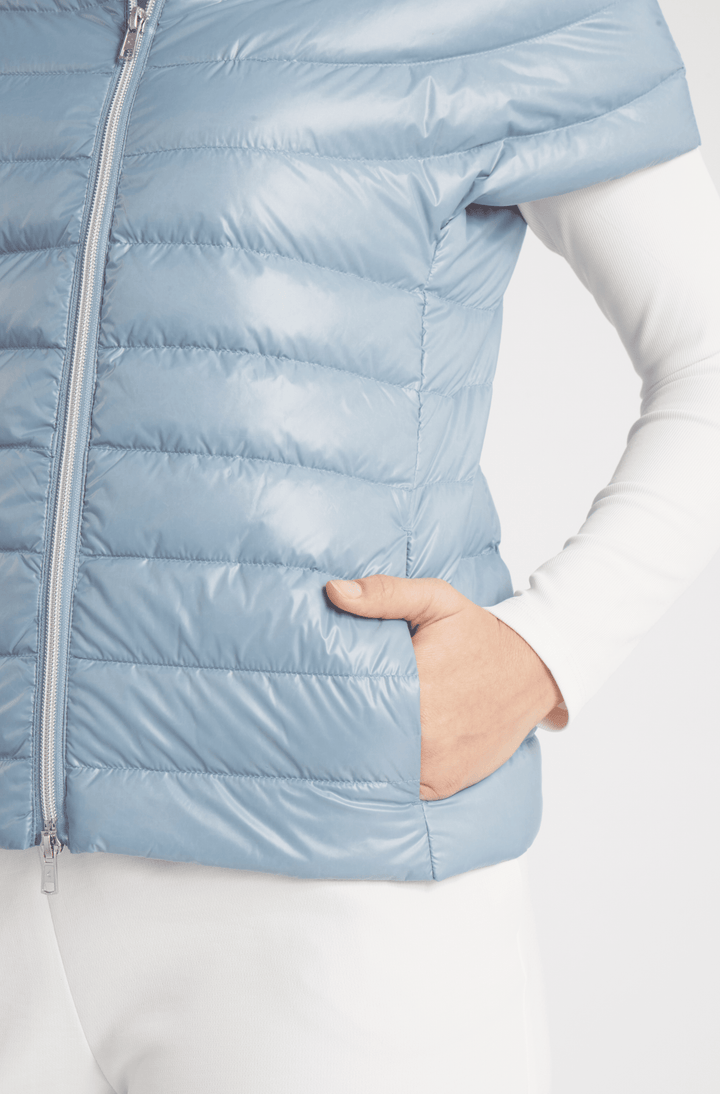 The St Ives | Down Vest | Steel Blue - Cotes of London