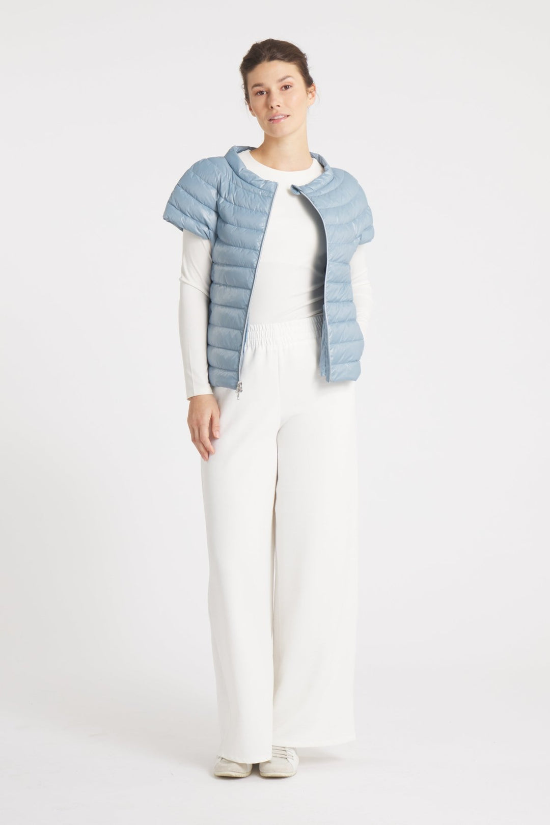 The St Ives | Down Vest | Steel Blue - Cotes of London