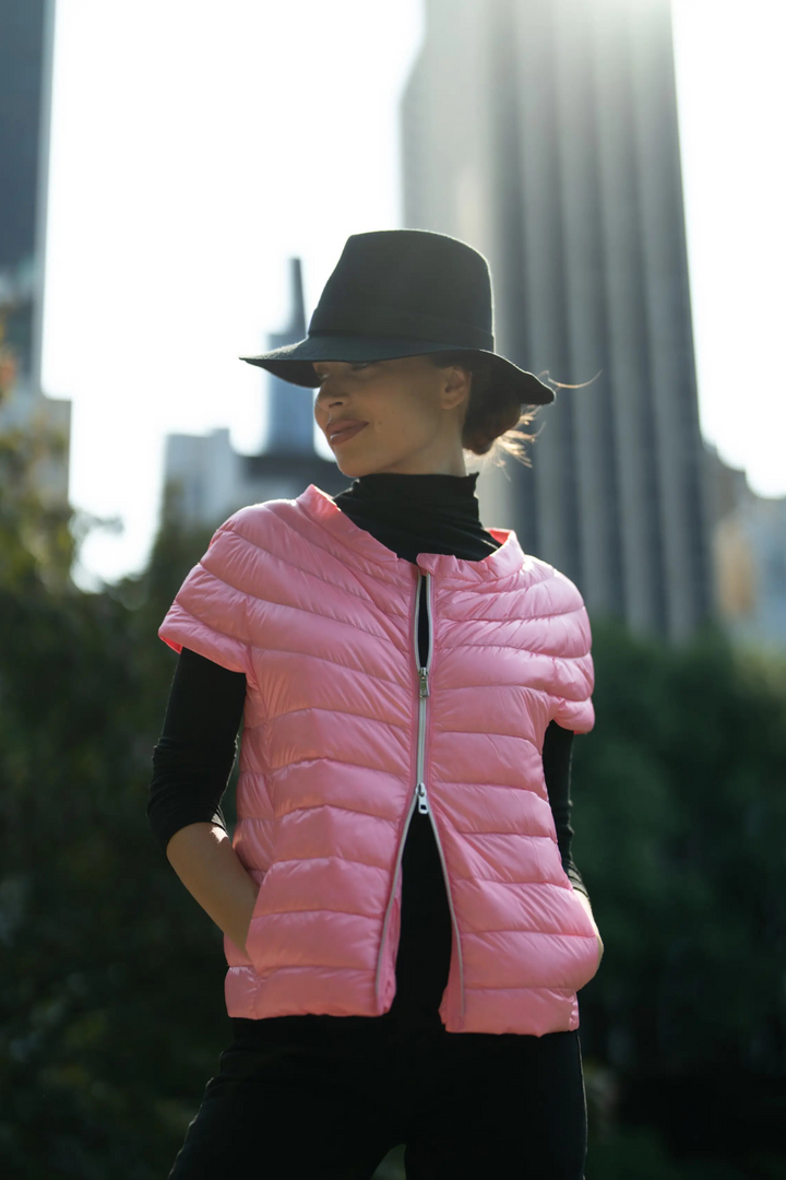 The St Ives - Down Vest Cotes of London
#color_bubble-gum-pink