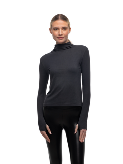 The Ludlow Long Sleeve - Eco CHIC Mock Neck Top - Final Sale Cotes of London