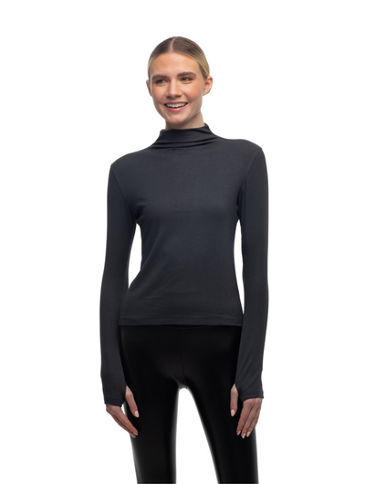 The Ludlow Long Sleeve - Eco CHIC Mock Neck Top - Final Sale