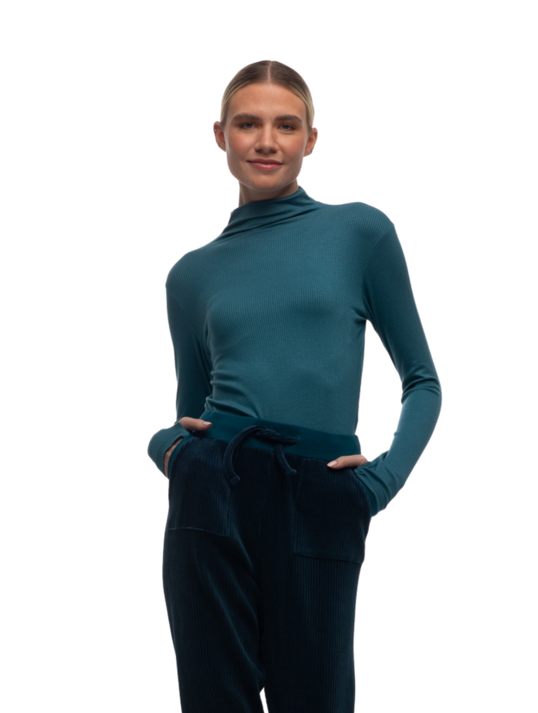 The Ludlow Long Sleeve - Eco CHIC Mock Neck Top - Final Sale Cotes of London