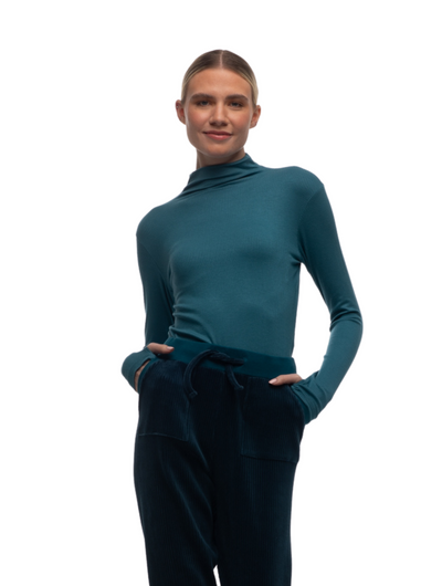 The Ludlow Long Sleeve - Eco CHIC Mock Neck Top - Final Sale