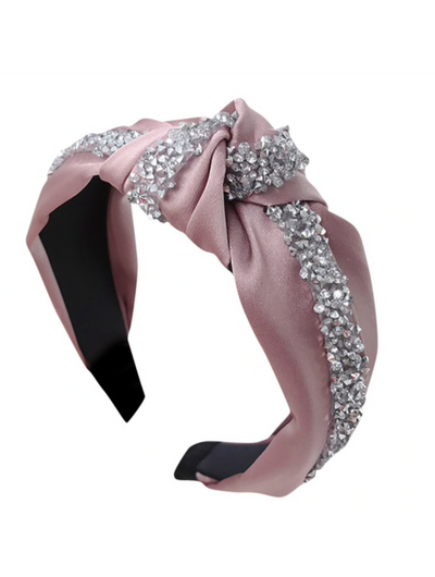 The Fleur - Satin Crystal knotted headbands