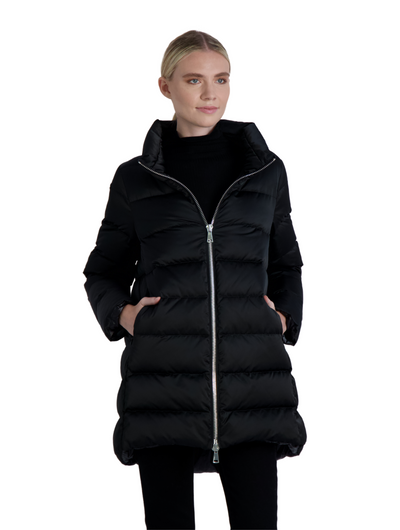 The Dorchester Down Coat with Chunky Zipper - WAREHOUSE MOVING SALE- FINAL SALE /No Returns/No Exchanges